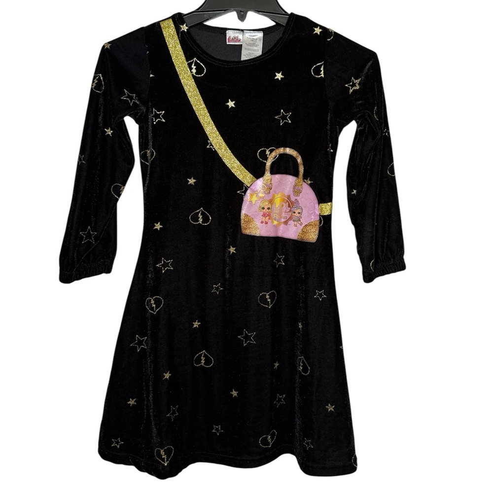 L.O.L. Surprise! Black Dress with Gold Accents |Size 7-8